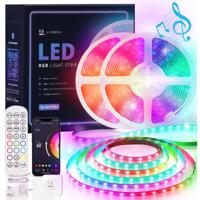 Lideka - LED Strip 15m (2x7.5) RGB - 3.0A - 50K Branduren - Afstandsbediening en App - 270 LEDs - Zelfklevend Licht - thumbnail