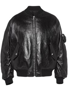 Prada veste bomber en cuir Nappa - Noir