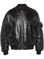 Prada veste bomber en cuir Nappa - Noir - thumbnail