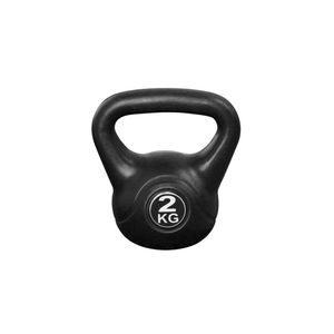 Kettlebell voor binnen en buiten - Kunststof - Zwart - 2 kg