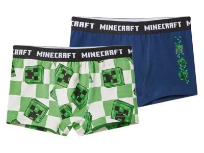 Set van 2 kinder boxers (Donkerblauw/wit, 122/128)
