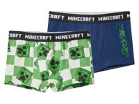 Set van 2 kinder boxers (Donkerblauw/wit, 122/128)