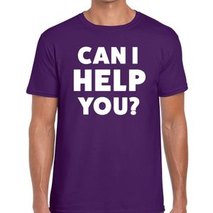 Can i help you beurs/evenementen t-shirt paars heren