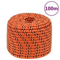Boottouw 14 mm 100 m polypropyleen oranje