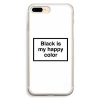 Black is my happy color: iPhone 7 Plus Transparant Hoesje - thumbnail