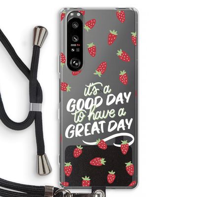 Don't forget to have a great day: Sony Xperia 1 III Transparant Hoesje met koord