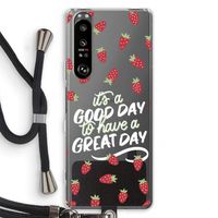 Don't forget to have a great day: Sony Xperia 1 III Transparant Hoesje met koord