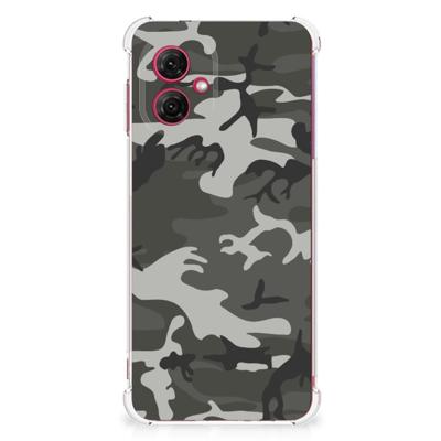 Motorola Moto G55 Doorzichtige Silicone Hoesje Army Light