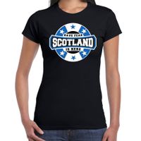 Have fear Scotland is here / Schotland supporter t-shirt zwart voor dames