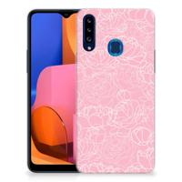 Samsung Galaxy A20s | TPU Case | White Flowers