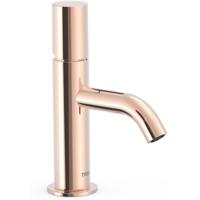 Wastafelkraan Tres Study | Opbouw | Mengkraan | Standaard model | 1-knop | Rond | 24k Rose goud