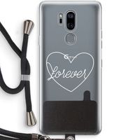 Forever heart pastel: LG G7 Thinq Transparant Hoesje met koord