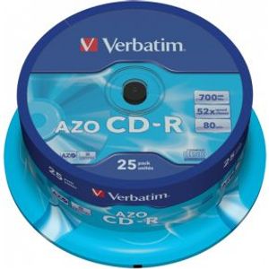 Verbatim CD-R AZO Crystal 700 MB 25 stuk(s)