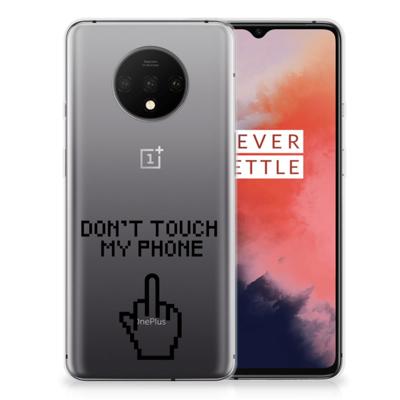 OnePlus 7T Silicone-hoesje Finger Don't Touch My Phone OnePlus 7T Silicone-hoesje Finger Don't Touch My Phone