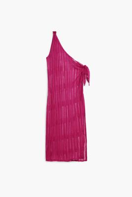 Opengewerkt schouderomslagjurk - RED - U