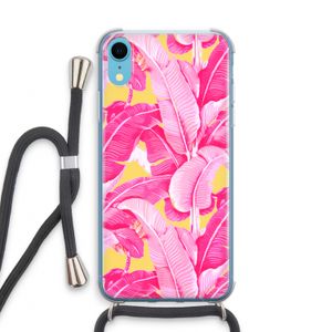 Pink Banana: iPhone XR Transparant Hoesje met koord