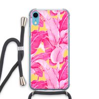 Pink Banana: iPhone XR Transparant Hoesje met koord