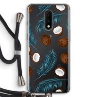 Kokosnoot roze: OnePlus 7 Transparant Hoesje met koord Kokosnoot roze: OnePlus 7 Transparant Hoesje met koord