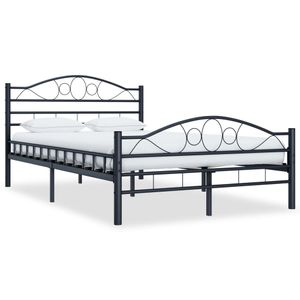 Bedframe staal zwart 120x200 cm