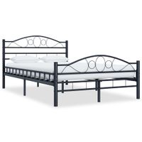 Bedframe staal zwart 120x200 cm - thumbnail