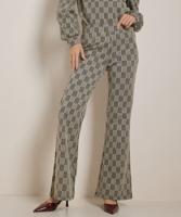 flared fit broek jacquard flared fit broek jacquard