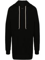 Rick Owens mid-length organic-cotton hoodie - Noir