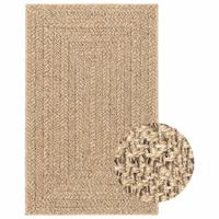 VidaXL Vloerkleed zizur beige binnen en buiten 160x230 cm jute look