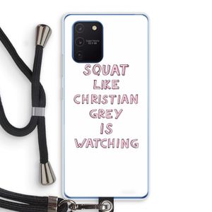 Christian Grey: Samsung Galaxy Note 10 Lite Transparant Hoesje met koord