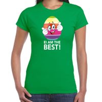 Vrolijk Paasei ei am the best t-shirt groen voor dames - Paas kleding / outfit