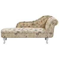 Beliani NIMES - Chaise longue-Beige-Polyester - thumbnail