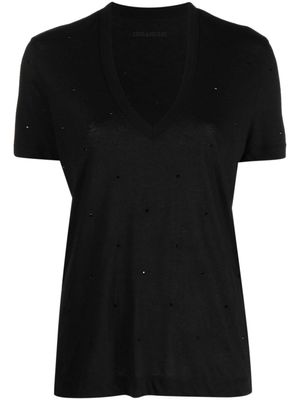 Zadig&Voltaire t-shirt Wassa à ornements strassés - Noir