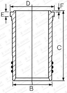 Goetze Engine Cilinderbus/voering O-ring 14-450880-00