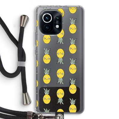 Ananas: Xiaomi Mi 11 Transparant Hoesje met koord