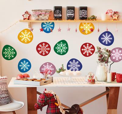 Kerststickers kristallen