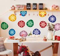 Kerststickers kristallen