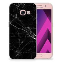 Samsung Galaxy A3 2017 | TPU | Siliconen hoesje | Marmer Zwart - Origineel Cadeau Vader