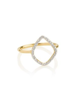 Monica Vinader bague GP Riva Diamond Hoop - Or