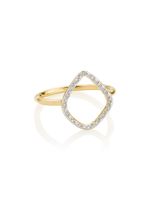 Monica Vinader bague GP Riva Diamond Hoop - Or