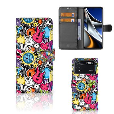 Xiaomi Poco X4 Pro 5G | Wallet Case | met Pasjes | Punk Rock