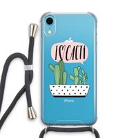 I love cacti: iPhone XR Transparant Hoesje met koord