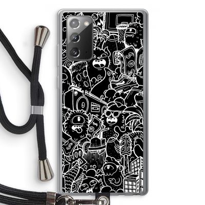 Vexx Black City : Samsung Galaxy Note 20 / Note 20 5G Transparant Hoesje met koord