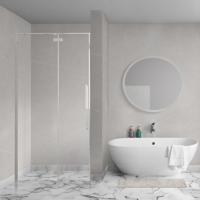 Aqua Vista Oria Linea nisdeur - 80x200cm - incl. montageset - Chroom SW1186292/SW1175898