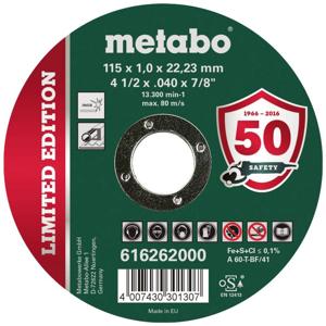 Metabo Limited Edition Soccer 616258000 Doorslijpschijf recht 115 mm 1 stuk(s) RVS, Staal