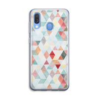 Gekleurde driehoekjes pastel: Samsung Galaxy A40 Transparant Hoesje