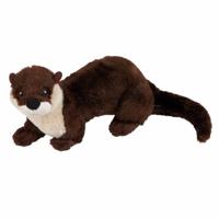 Ravensden pluche knuffel dier Otter - bruin - 18 cm - Otters