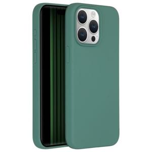 Accezz Liquid Silicone Backcover met MagSafe iPhone 15 Pro Max Telefoonhoesje Groen
