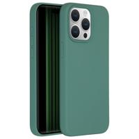 Accezz Liquid Silicone Backcover met MagSafe iPhone 15 Pro Max Telefoonhoesje Groen