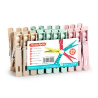 Plasticforte Wasknijpers - 20x stuks - pastel kleuren mix - kunststof - 7 cm - Was ophangen