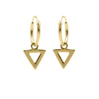 Karma Oorringen Hoops Open Triangle Goud