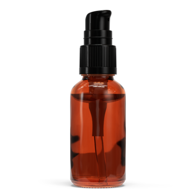 Glazen fles - Bruin (incl. varierende doppen) 30 ml / Olie / Crème Dispenser